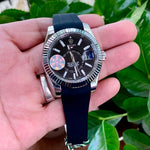 Rolex Sky Dweller Silver Fluted Bezel