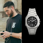 BELL AND ROSE SILVER BLACK DIAL