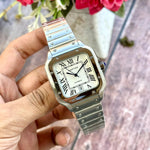 Cartier Santos De Full Silver Gents HQ