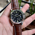 Luminor Panerai Power Reserve Brown-Silver Leather