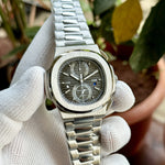 Patek Philippe Nautilus Travel Time Silver