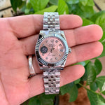 Rolex DateJust Silver-Pink Ladies