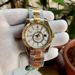Rolex Sky-Dweller Silver White Dial Two-Tone