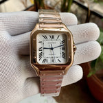 Cartier Santos De RoseGold Chain Automatic