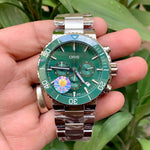 Oris Chronograph Aquis Green Dial