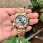 Rolex DayDate Diamond Bezel Grey Dial