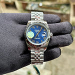 Rolex DateJust Blue Fluted Bezel Yz Factory