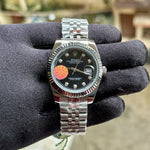 Rolex DateJust Silver-Black Jubilee Diamond Figure Yz Factory