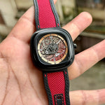 SevenFriday Red Tiger Unisex T series Square Red Watches