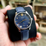 Gucci G-Timeless Blue Leather Auto Back Open