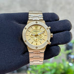 Versace Greca Logo Chronograph Gold
