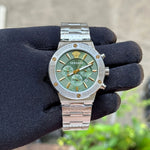 Versace Greca Logo Chronograph Silver-Green