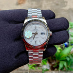 Rolex DayDate Oyster Silver Meteorite Dial YZ