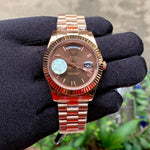 Rolex DayDate RG Brown Dial Roman Figure Yz