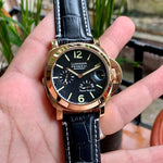 Luminor Panerai Power Reserve Black Leather