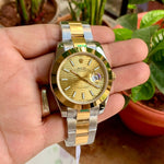 Rolex DateJust Oyster Champagne Dial Semi ETA
