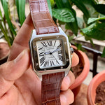 Cartier Santos Xl Automatic Silver Brown