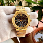 Versace Greca Logo Chronograph Gold-Black Dial