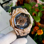 Hublot Big Bang Sang bleu ll Rose Gold Diamond Quartz
