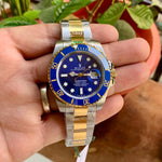 Rolex Submariner Silver Blue Two-Tone Semi Swiss