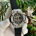 Hublot Big Bang Unico King Diamond Silver Quartz