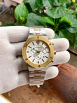 Versace Greca Logo Chronograph Silver-Gold