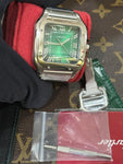Cartier Santos Silver WSSA0062 Green J12 Swiss