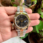Rolex DateJust Jubilee DT Black Roman Figure ZR