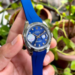 Rolex DateJust Blue Dial Diamond Figure Auto
