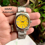 Rolex Oyster Perpetual Yellow Dial 36MM Ladies