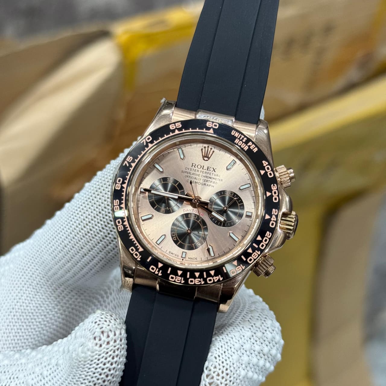 ROLEX Daytona Eve Rose Gold Black