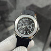 باتيك فيليب أكوانوت لوتش بتقويم سنوي وحزام مطاطي أسود