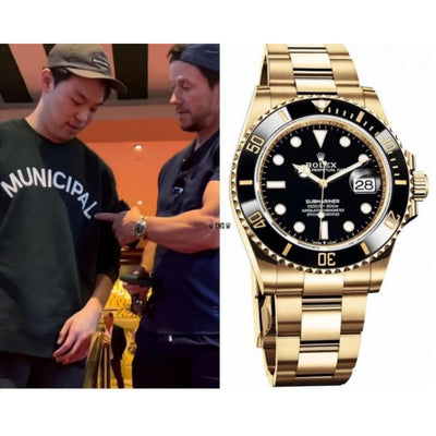 Rolex Submariner Gold Chain Black Dial