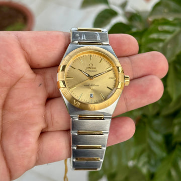 Omega Constellation Silver Gold With Gold Dial Premium Automatic