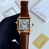 Cartier Santos Dumont Bronze Dial Leather Strap Watch