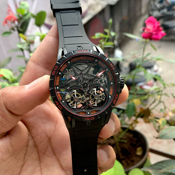Roger Dubuis Excalibur Spider Pirelli Double Flying Tourbillon watch