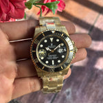 Rolex Submariner Gold Chain Black Dial