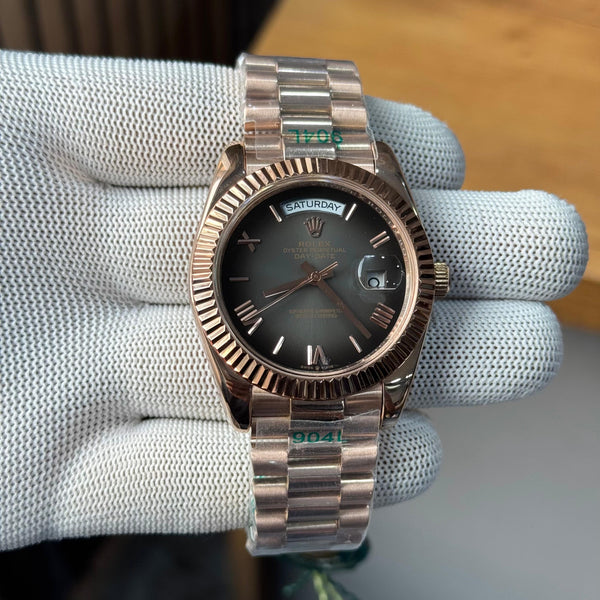 Rolex Day-Date Slate Ombre Rose Gold Black Dial 2024