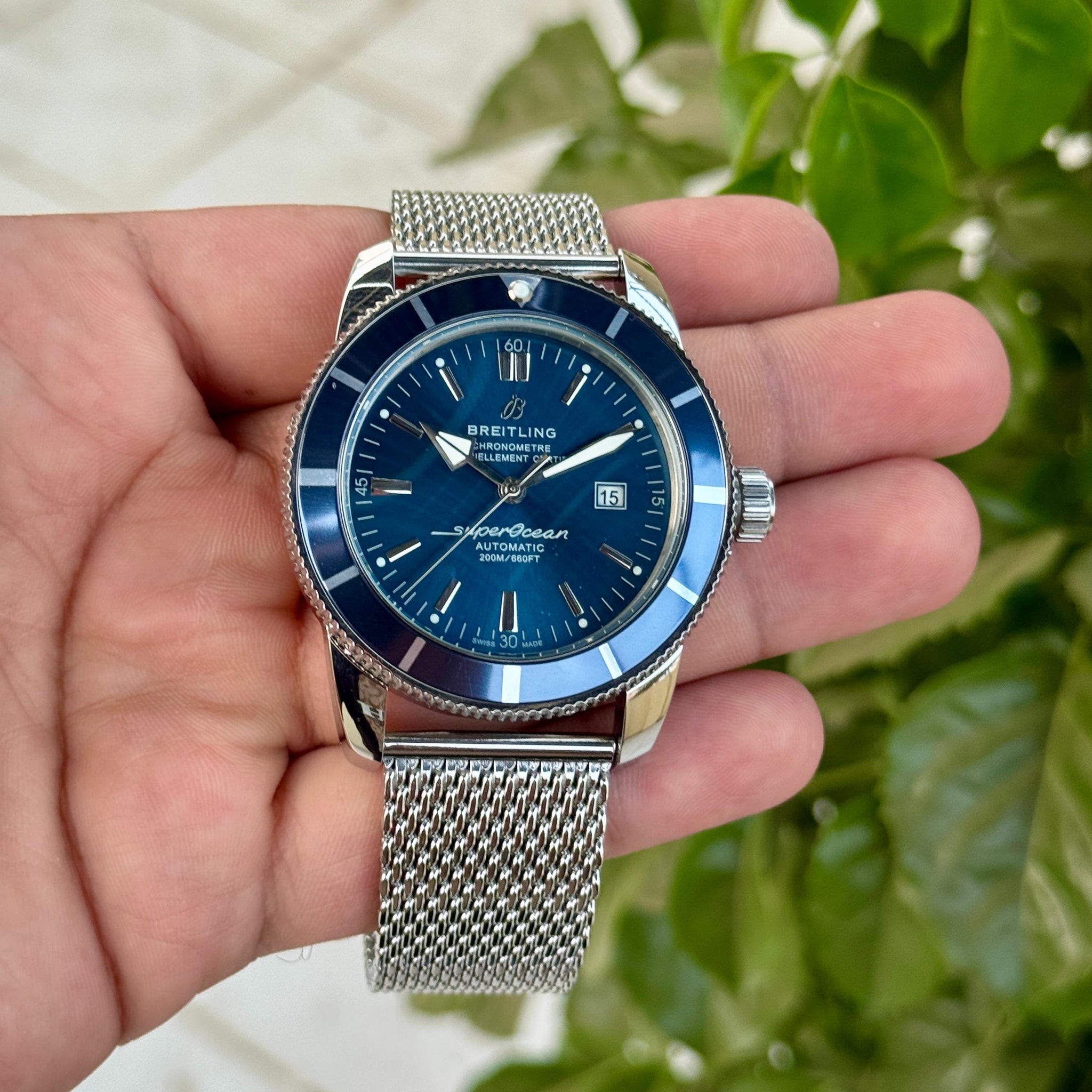 Breitling Superocean Heritage Silver Blue