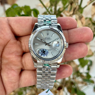 Rolex Date Just 41 Semi ETA Silver Dial Jubilee Bracelet
