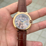 Cartier D Ballon Skeleton Brown Rose Gold Premium Automatic