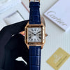 Cartier Santos Dumont Bronze Dial Leather Strap Watch