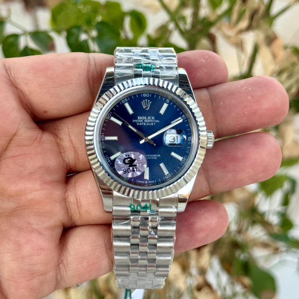 Rolex Date Just 41 Semi ETA Blue Dial Jubilee Bracelet