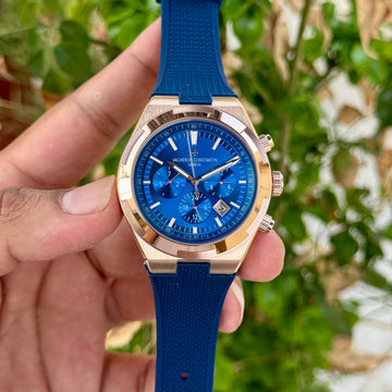 Vacheron Constantin Overseas Chronograph Blue Rose Gold Live Video🔥🥵