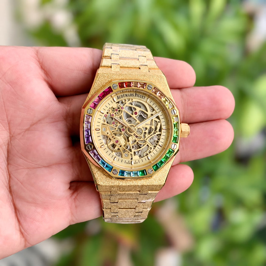 Audemars Piguet Royal Oak Frosted Gold Double Balance Wheel Openworked
