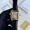 Cartier Santos Dumont Bronze Dial Leather Strap Watch