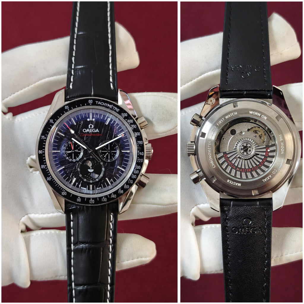 OMEGA Speedmaster Moonphase Meteorite Dial