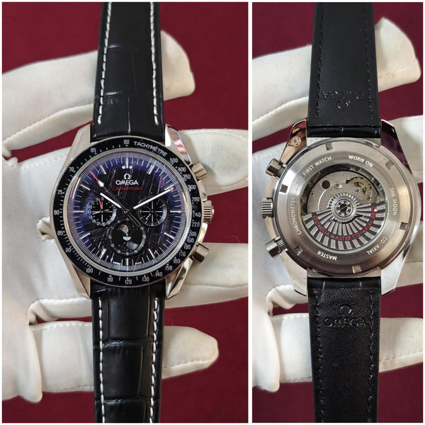 OMEGA Speedmaster Moonphase Meteorite Dial