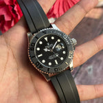 Rolex Yatch Master Black-Silver Semi Swiss
