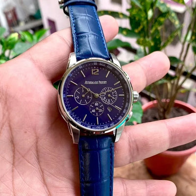 Audemars Piguet Chronograph Open Heart Blue-Silver SEmi ETA